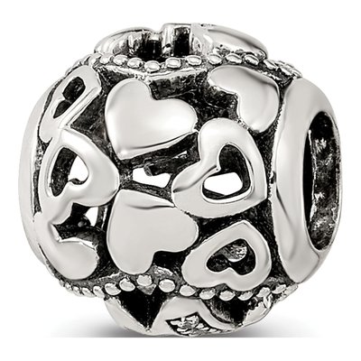 Sterling Silver CZ Letter W Bead – view 6