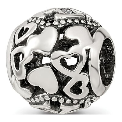Sterling Silver CZ Letter X Bead – view 6