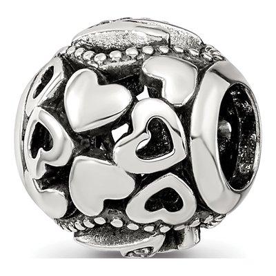 Sterling Silver CZ Letter Z Reflections Bead – view 6