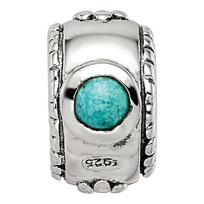 Sterling Silver Turquoise Bead – view 5