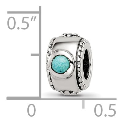 Sterling Silver Turquoise Bead – view 6