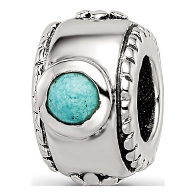 Sterling Silver Turquoise Bead