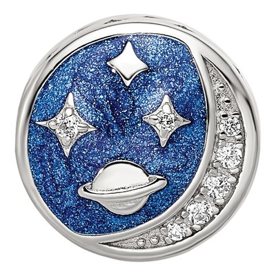 Sterling Silver CZ Night Bead – view 4
