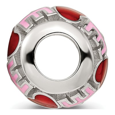 Sterling Silver Enameled Love Bead – view 3