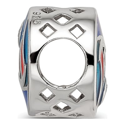 Sterling Silver CZ Ocean Scene Bead – view 3