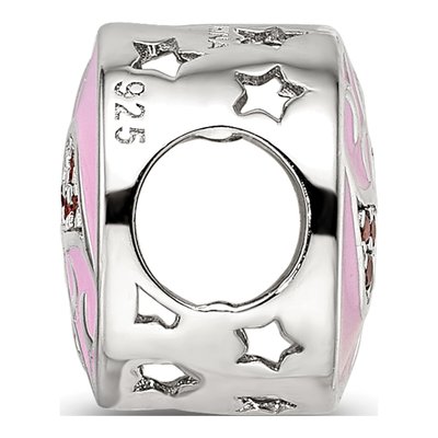 Sterling Silver CZ Flamingo Bead – view 3