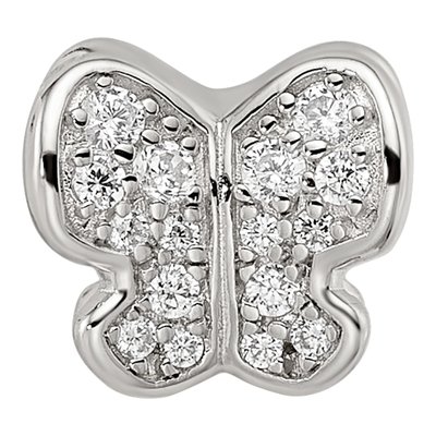 Sterling Silver CZ Butterfly Bead – view 6