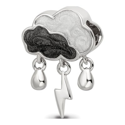 Sterling Silver CZ Storm Cloud Bead – view 4