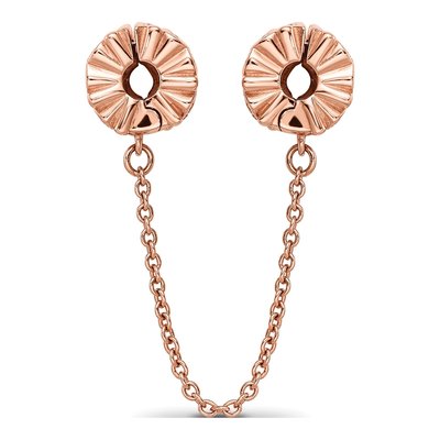 Rose Gold-Plated Sterling Silver CZ Heart Bead – view 3