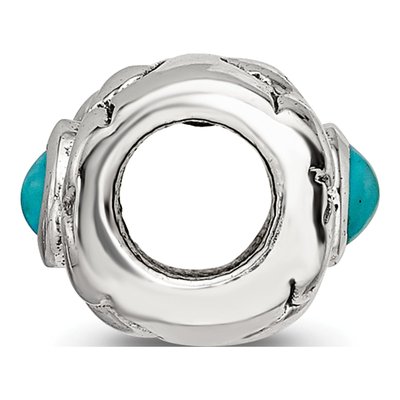 Sterling Silver Turquoise Bead – view 4