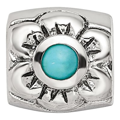 Sterling Silver Turquoise Bead – view 5