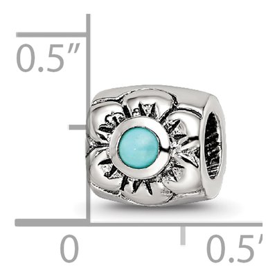 Sterling Silver Turquoise Bead – view 6