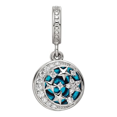 Sterling Silver CZ Celestial Dangle Bead – view 4