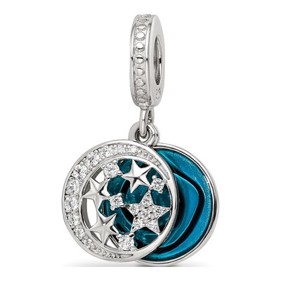 Sterling Silver CZ Celestial Dangle Bead – view 6