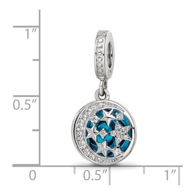 Sterling Silver CZ Celestial Dangle Bead – view 7