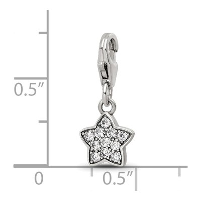 Sterling Silver CZ Star Click-On Bead – view 7