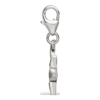 Sterling Silver CZ Shooting Star Click-On Bead – view 3