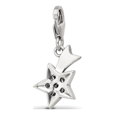 Sterling Silver CZ Shooting Star Click-On Bead – view 6