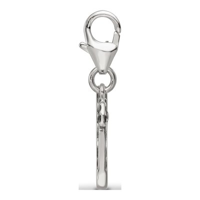 Sterling Silver CZ Fan Click-On Bead – view 3