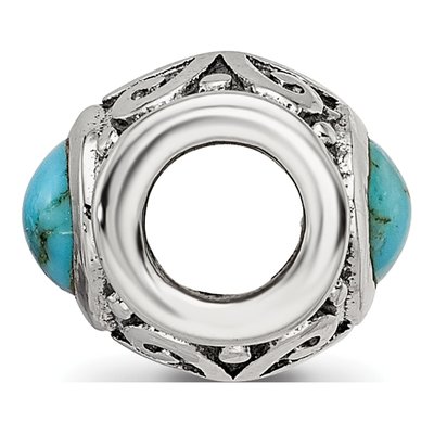 Sterling Silver Turquoise Bead – view 4