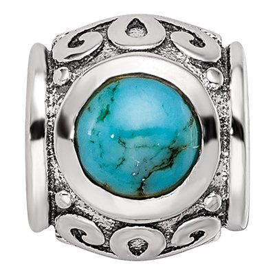 Sterling Silver Turquoise Bead – view 5