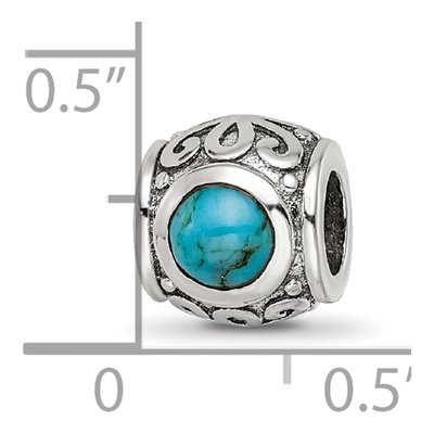 Sterling Silver Turquoise Bead – view 6