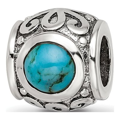 Sterling Silver Turquoise Bead