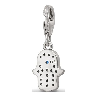 Sterling Silver CZ Hamsa Click-On Bead – view 5