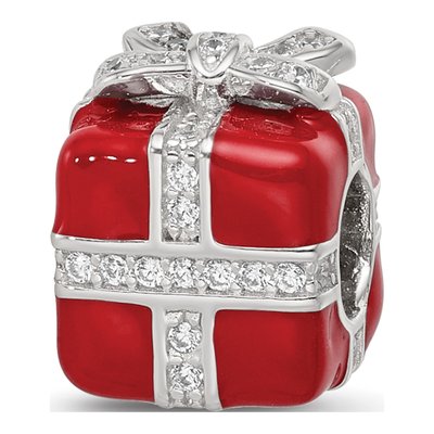 Sterling Silver CZ Present Bead – view 6