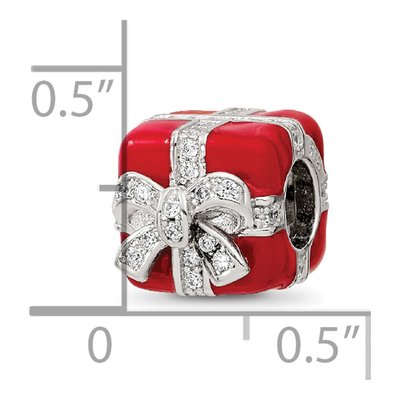 Sterling Silver CZ Present Bead – view 7