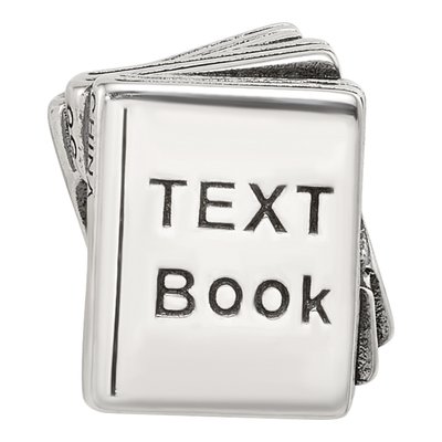 Sterling Silver Teacher Book Bead – view 4