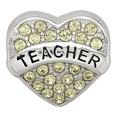 Sterling Silver Crystal Heart Bead – view 4