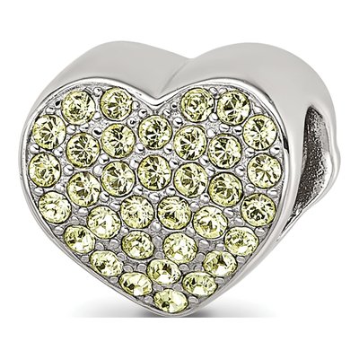 Sterling Silver Crystal Heart Bead – view 5