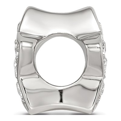 Sterling Silver Crystal Star Bead – view 3