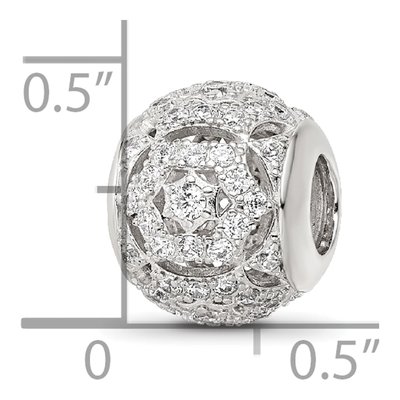 Sterling Silver CZ Bead – view 5