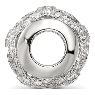 Sterling Silver CZ Bead – view 3