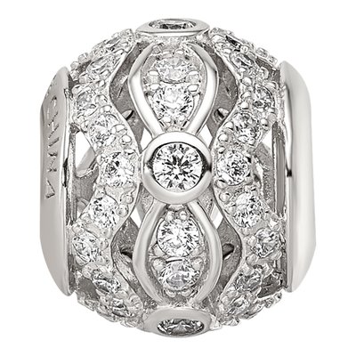 Sterling Silver CZ Bead – view 4