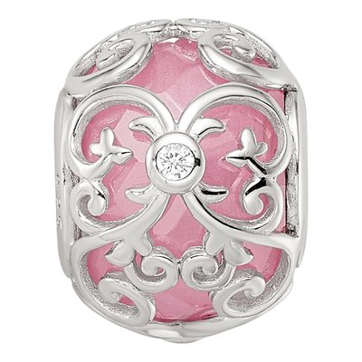 Sterling Silver CZ Bead – view 4
