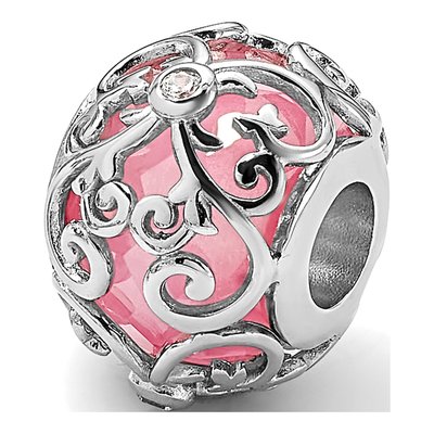 Sterling Silver CZ Bead – view 6