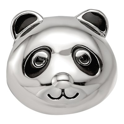 Sterling Silver Panda Bear Enamel Bead – view 4