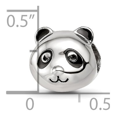 Sterling Silver Panda Bear Enamel Bead – view 7