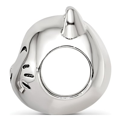 Sterling Silver Cat Bead – view 3