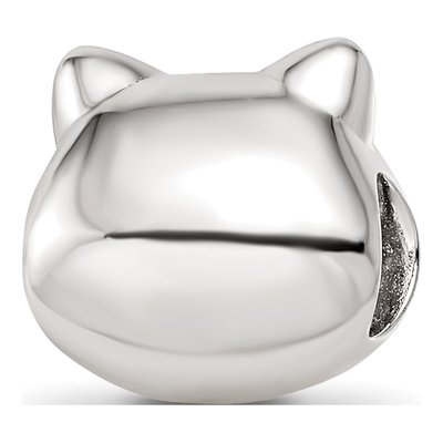 Sterling Silver Cat Bead – view 6