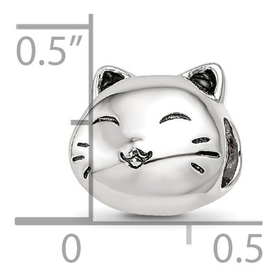 Sterling Silver Cat Bead – view 7