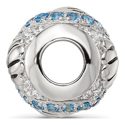 Sterling Silver CZ Sea Shell Bead – view 3