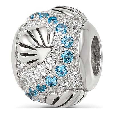 Sterling Silver CZ Sea Shell Bead – view 5