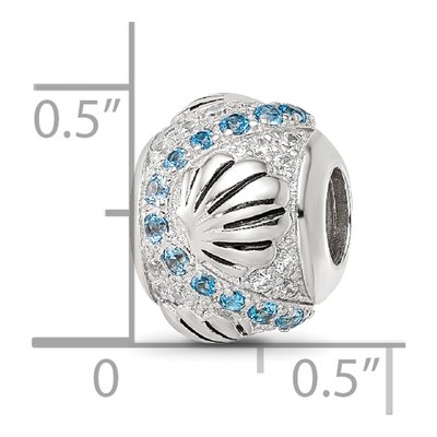 Sterling Silver CZ Sea Shell Bead – view 6