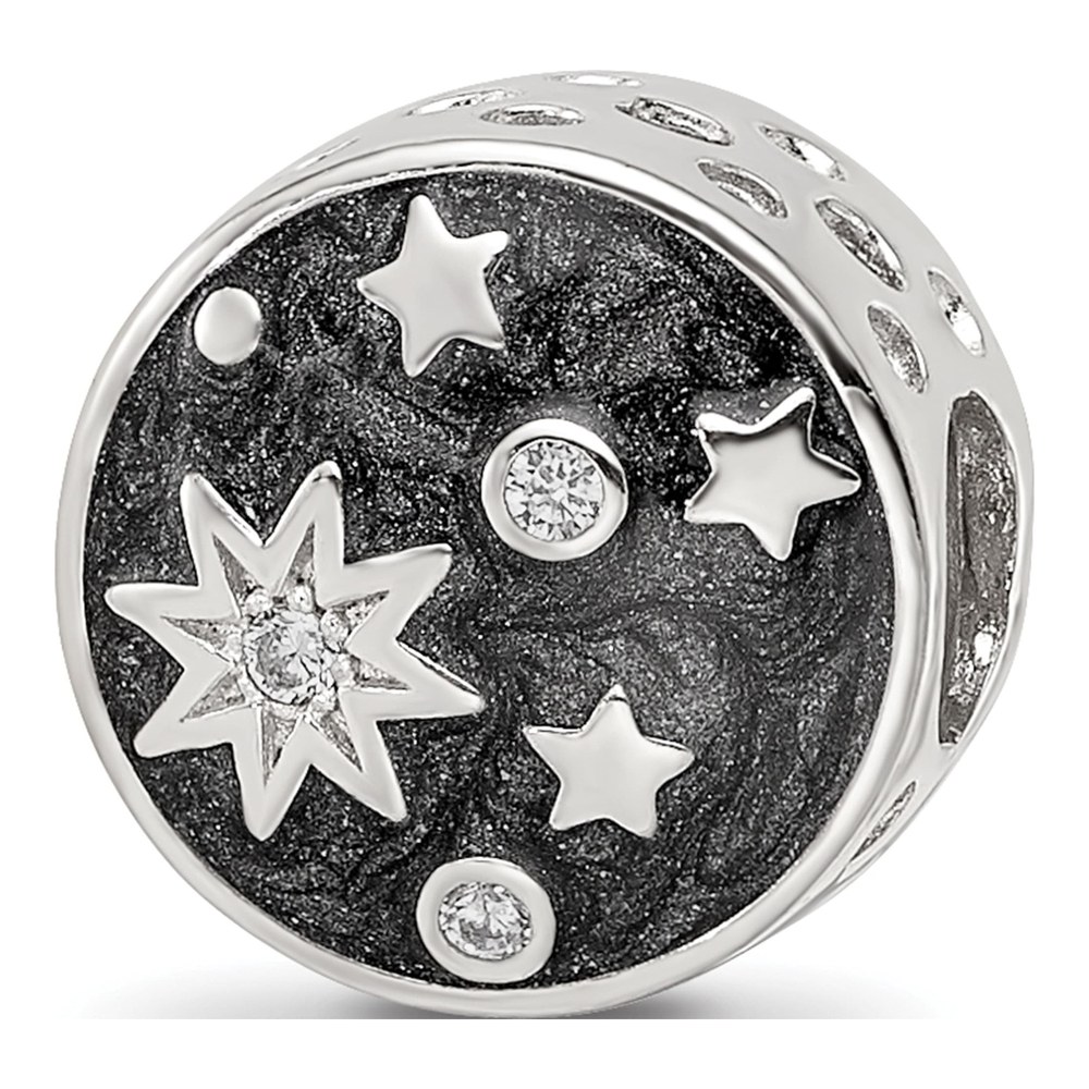 Sterling Silver CZ Galaxy Bead