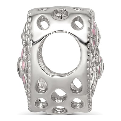Sterling Silver CZ Heart Bead – view 3