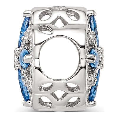 Sterling Silver CZ Floral Bead – view 3
